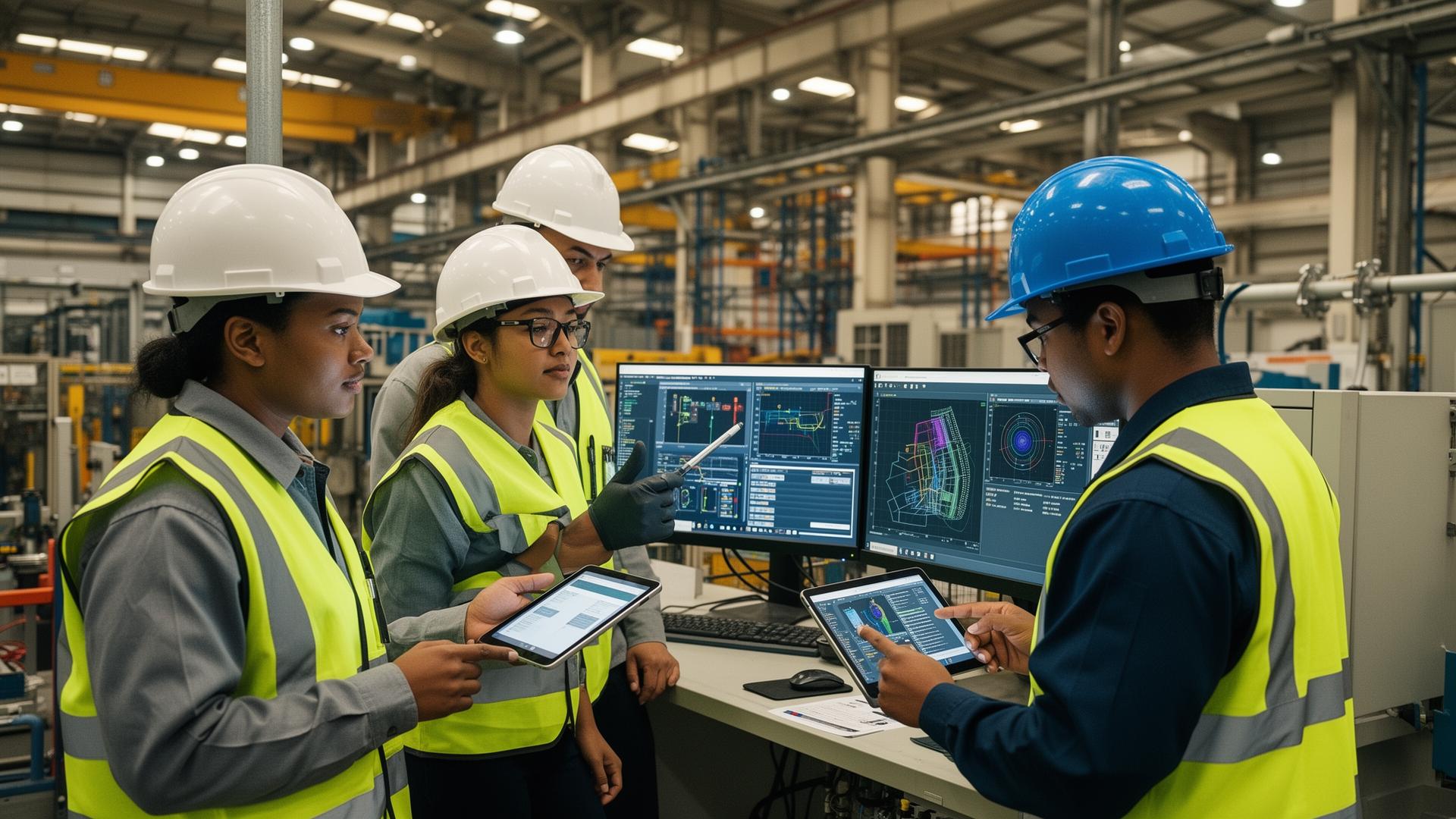 Technical Team reviewing energy analytics